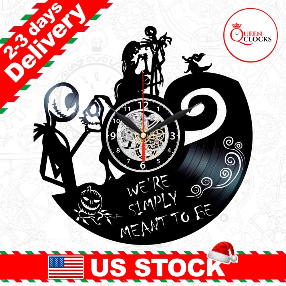 Nightmare Before Christmas Vinyl Clock Decor Gifts